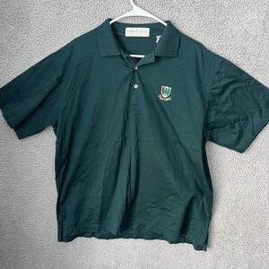 Fairway & Greene Shirt Mens Medium Green Short Sleeve Polo Pine Valley Golf Club